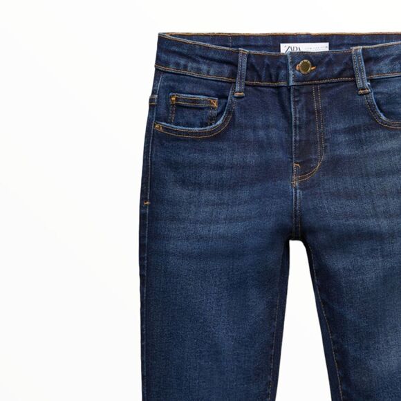 ZARA | Blue | Z1975 MID-RISE SKINNY JEANS - Picture 3 of 11